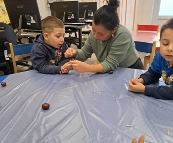 ROZVOJOVÝ TÍM V AKCII / Zvieratká z gaštanov. - foto
