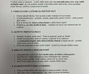 ROZVOJOVÝ TÍM V AKCII / Prevencia nezamestnanosti - foto