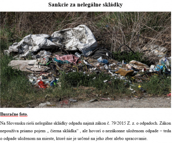 ROZVOJOVÝ TÍM V AKCII / Sankcie za nelegálne skládky. - foto