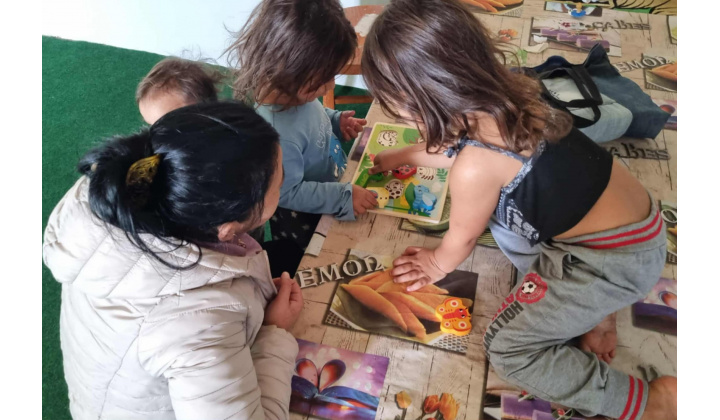Montessori s drevennými skladačkami - zvieratká..