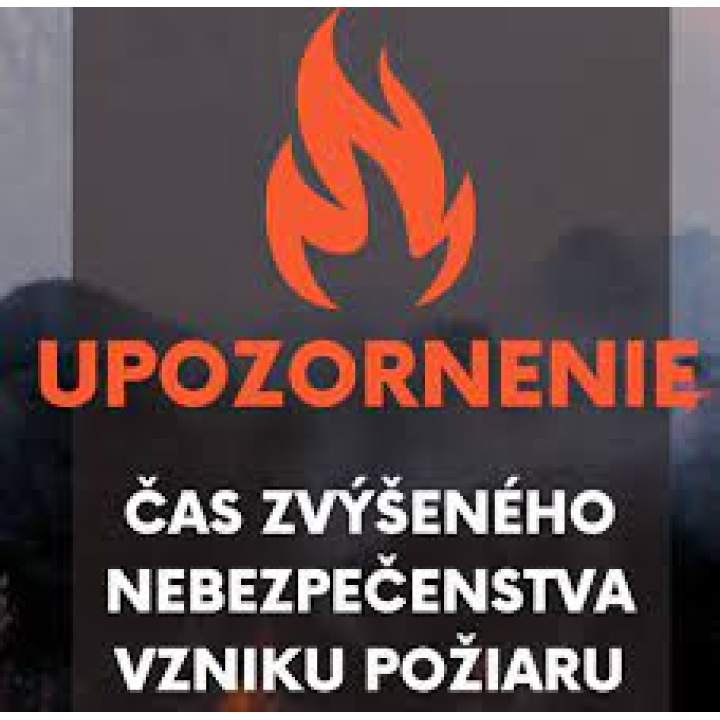 Vyhlásenie času zvýšeného nebezpečenstva vzniku požiaru