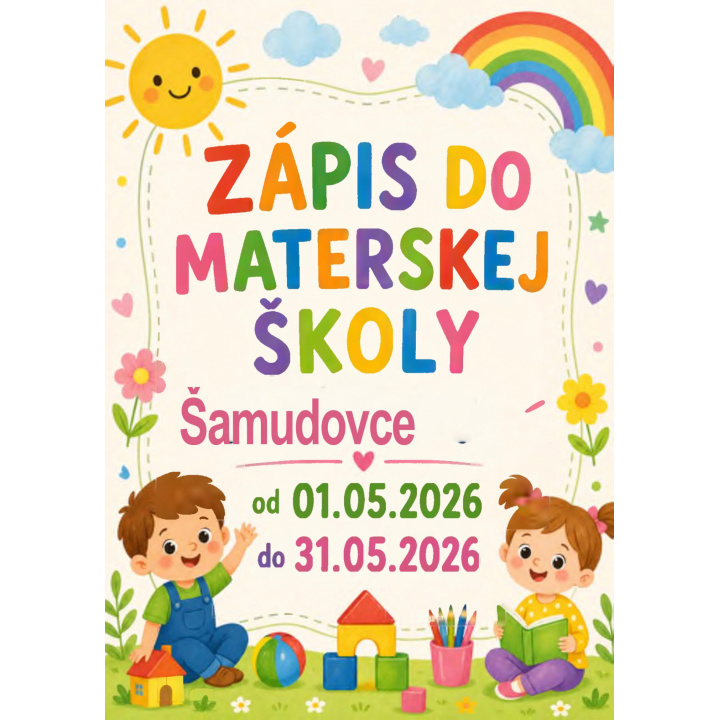 Zápis detí do Materskej školy Šamudovce 14